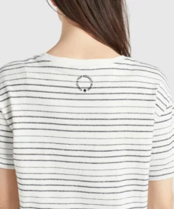 Khujo AURELIA - Camiseta Estampada - Weiß Schwarz Gestreift, Mujer -Tienda de ventas KHUJO 50f96b0ad78a4cae88fded0818671514