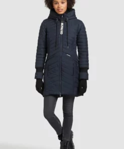 Khujo MANTEL TOOTS STRUCTURED - Abrigo De Invierno - Dunkelblau, Mujer