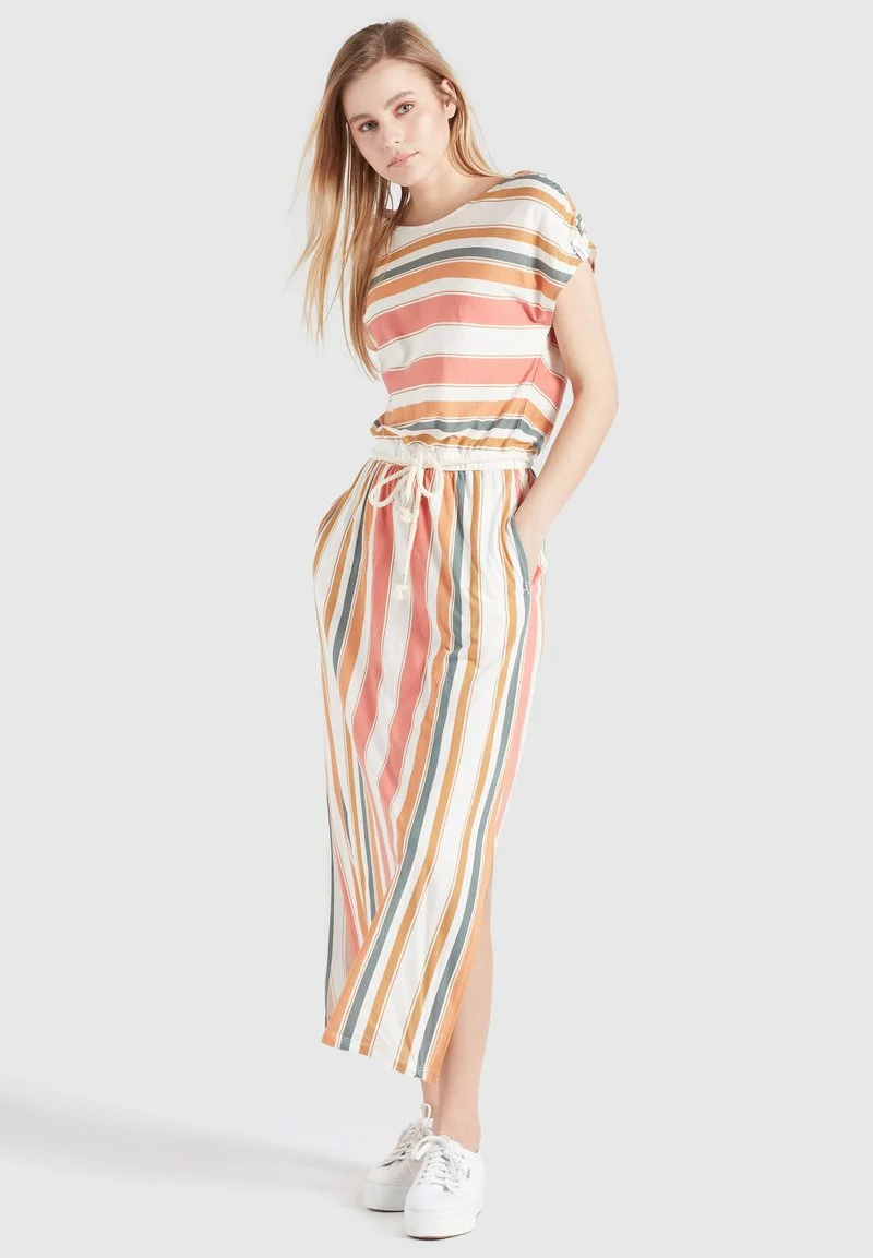 Khujo DOREEN - Vestido Largo - Mehrfarbig Gestreift, Mujer 4 Khujo DOREEN - Vestido Largo - Mehrfarbig Gestreift, Mujer - Imagen 4
