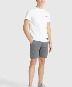 Khujo DESTIN SOLID - Camiseta Básica - Weiß, Hombre