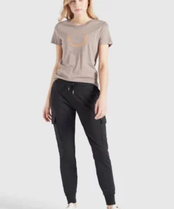 Khujo FRANCESCA SMILE - Camiseta Estampada - Graubraun, Mujer -Tienda de ventas KHUJO 59ba7863f14445939afc89cea1c885ff