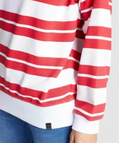 Khujo APONA - Sudadera - Rot-weiß Gestreift, Mujer -Tienda de ventas KHUJO 5d18137369934fe4842802e24dffdb6d