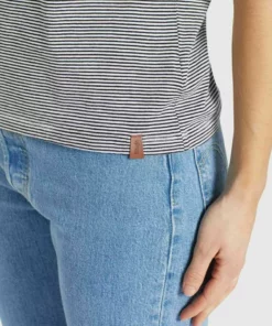 Khujo BABSI - Camiseta Estampada - Schwarz Weiß Gestreift, Mujer -Tienda de ventas KHUJO 5f03468ddf2142c0ac5517c6031b1191