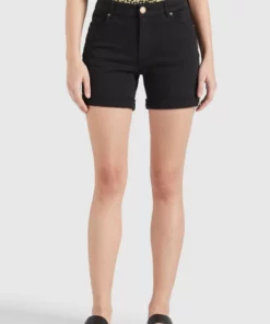 Khujo RIVEN - Shorts Vaqueros - Schwarz, Mujer