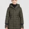 Khujo CONSTANZE STRUCTURED - Abrigo De Invierno - Dunkeloliv, Mujer