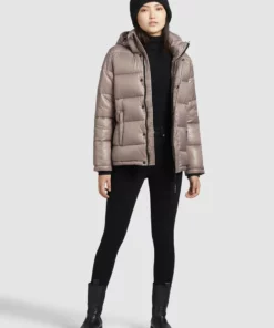 Khujo GERDA SHINY - Abrigo De Invierno - Taupe Glänzend, Mujer -Tienda de ventas KHUJO 63b0423b5a0e4d53813bae3b7205b841