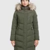 Khujo LUBECK LONG5 - Abrigo De Invierno - Dunkeloliv, Mujer