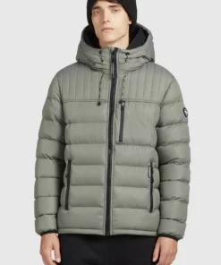 Khujo WANG - Chaqueta De Invierno - Graugrün Polyester, Hombre