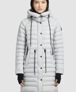 Khujo MANTEL NIANA SHINE - Abrigo De Invierno - Hellgrau, Mujer