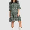 Khujo FREMA - Vestido Informal - Green, Mujer
