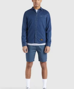 Khujo POSTO - Camisa - Denim Blau, Hombre