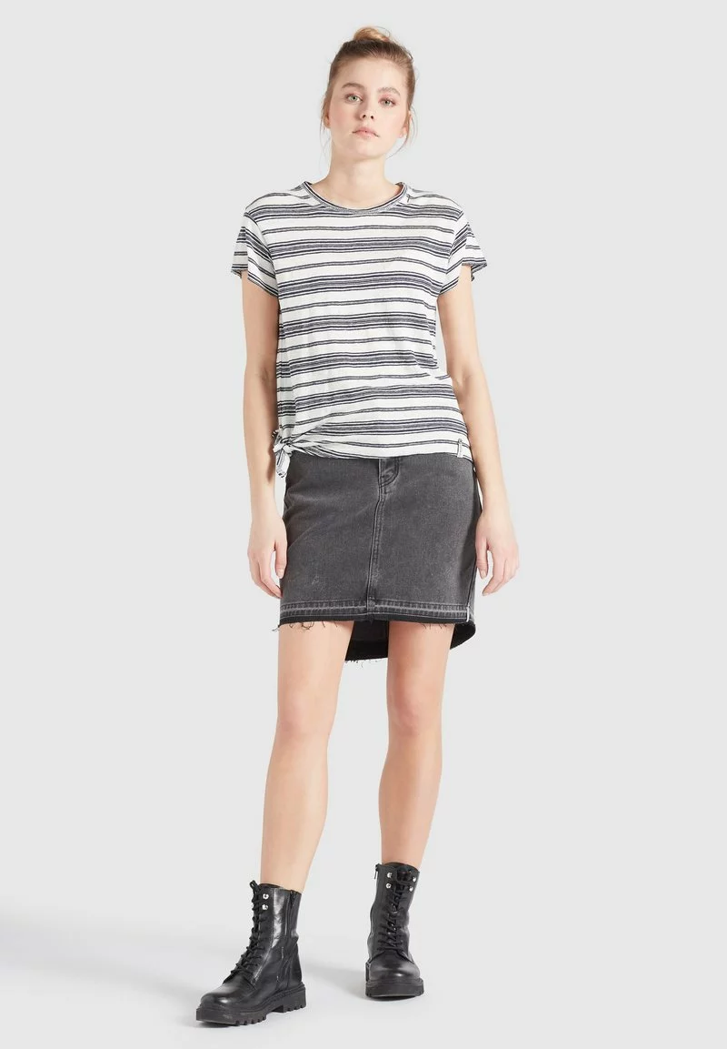 Khujo MATAMA - Camiseta Estampada - Naturweiß-dunkelblau Gestreift, Mujer 5 Khujo MATAMA - Camiseta Estampada - Naturweiß-dunkelblau Gestreift, Mujer - Imagen 5