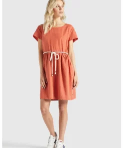 Khujo ASBA - Vestido Informal - Terrakotta, Mujer -Tienda de ventas KHUJO 6eba74e45aa746efa5c216333a0a7356