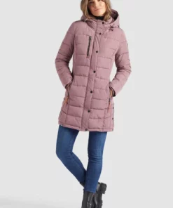 Khujo DELINAS - Abrigo De Invierno - Beige-rosa, Mujer -Tienda de ventas KHUJO 6ee97c0bb00342c796acfe6097a23797