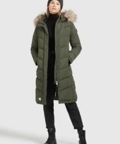 Khujo LUBECK LONG5 - Abrigo De Invierno - Dunkeloliv, Mujer -Tienda de ventas KHUJO 7256fe0a50404f0d81446c70ba5f7bda
