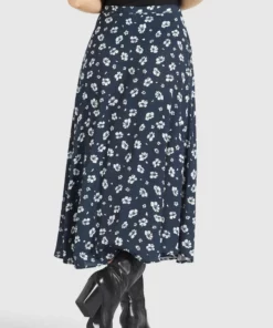 Khujo HEPKE - Falda Acampanada - Blau-weiß Geblümt, Mujer -Tienda de ventas KHUJO 7301bb1085ed420dbc5611b2e1d354f7