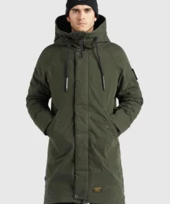 Khujo HAAK - Abrigo De Invierno - Dunkelgrün, Hombre