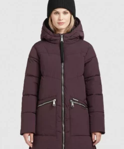 Khujo BINE - Abrigo De Invierno - Weinrot, Mujer