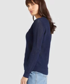 Khujo COSIMA - Jersey De Punto - Dark Blue, Mujer -Tienda de ventas KHUJO 73ad7a8d948b437280cd3f8c5b5637b3