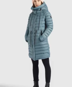 Khujo MANTEL NIANA SHINE - Abrigo De Invierno - Blaugrau, Mujer -Tienda de ventas KHUJO 743db1eeba2445fcbd4d5940babb0677