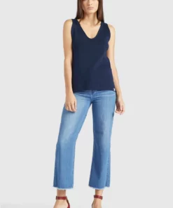 Khujo MACY - Top - Dark Blue, Mujer -Tienda de ventas KHUJO 76fabf296ee94d4ea0dbc9cf15193809