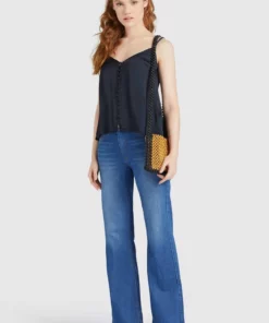 Khujo SUGAR - Blusa - Dark Blue, Mujer -Tienda de ventas KHUJO 772c5825dc444e369741eedf0c556c9c