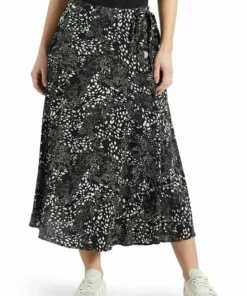 Khujo HEPKE - Falda Acampanada - Schwarz-weiß Gemustert, Mujer -Tienda de ventas KHUJO 7a20a9ae034d4dab979bb027db02dfc1