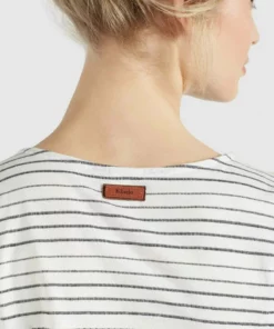 Khujo RAFAELA - Camiseta Estampada - Weiß-schwarz Gestreift, Mujer -Tienda de ventas KHUJO 7b84720d3c6545a28376bce53ffa8a32