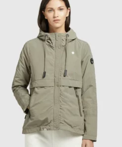 Khujo ZAHIRA3 - Chaqueta Fina - Graugrün, Mujer