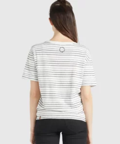 Khujo AURELIA - Camiseta Estampada - Weiß Schwarz Gestreift, Mujer -Tienda de ventas KHUJO 7c2a9906b5ef408888a9205ee1263e89