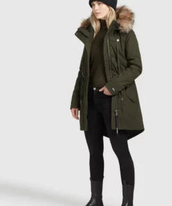 Khujo CODISH - Abrigo De Invierno - Dunkelgrün, Mujer -Tienda de ventas KHUJO 7ecd9991f2104e4eb371b2f44bf350cf