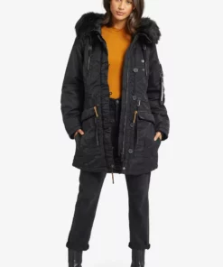 Khujo LORENE - Abrigo De Invierno - Black, Mujer