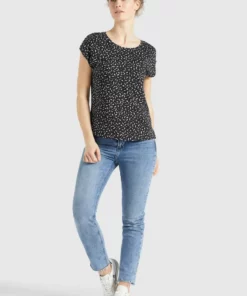 Khujo TALAJA - Camiseta Estampada - Schwarz-weiß Gemustert, Mujer -Tienda de ventas KHUJO 7fe0db58d07542c6a981bd7043ba5588