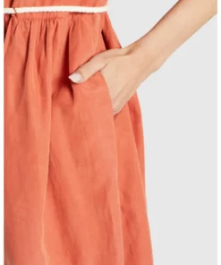 Khujo ASBA - Vestido Informal - Terrakotta, Mujer -Tienda de ventas KHUJO 7ff8050b9e1e4f7b92be85fd3f6125c8