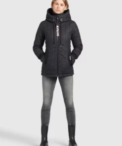 Khujo JACKE - Chaqueta De Invierno - Schwarz-weiß Aop, Mujer