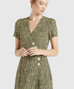 Khujo PORGY - Vestido Informal - Schwarz-gelb Geblümt, Mujer -Tienda de ventas KHUJO 84758fc80c8d4af298856c114bfceacf