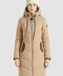 Khujo ARIBAY PEACHED - Abrigo De Invierno - Beige, Mujer