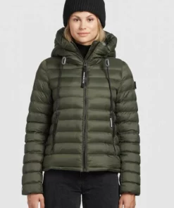 Khujo LOVINA2 SHINE - Chaqueta De Entretiempo - Dunkeloliv, Mujer