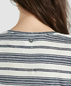 Khujo PERGOLA - Camiseta Básica - Naturweiß-dunkelblau Gestreift, Mujer -Tienda de ventas KHUJO 87cc4bc623c8478babe83db668c92211