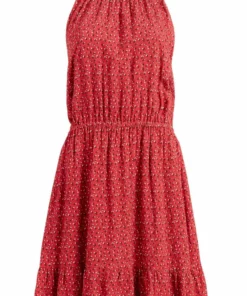 Khujo KELSA - Vestido Informal - Rot Geblümt, Mujer