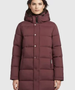 Khujo WENCKE MATT - Abrigo De Invierno - Weinrot, Mujer
