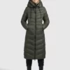 Khujo INGRAM SHINE - Abrigo De Invierno - Dunkeloliv, Mujer