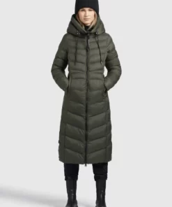 Khujo INGRAM SHINE - Abrigo De Invierno - Dunkeloliv, Mujer