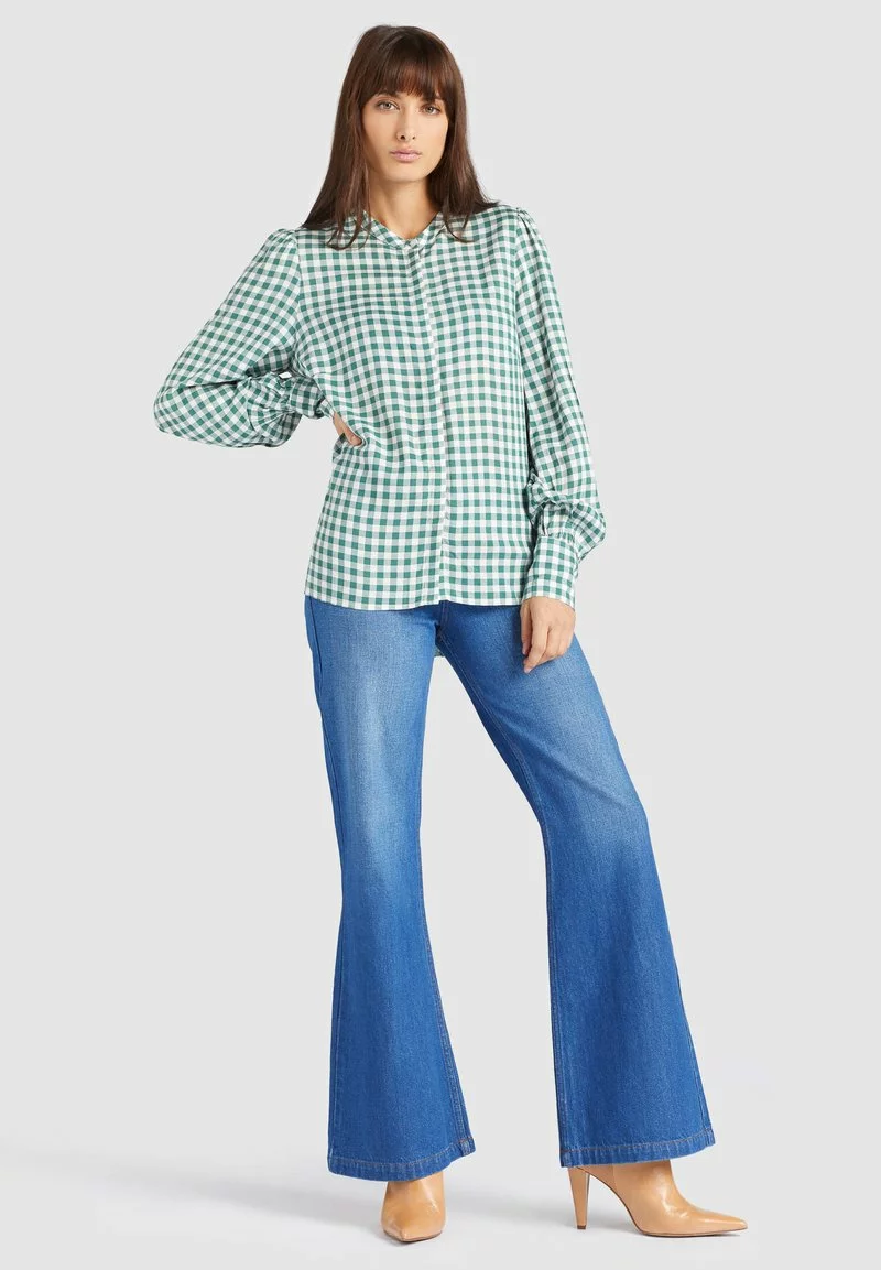 Khujo DAMINA - Blusa - Green/white, Mujer 1 Khujo DAMINA - Blusa - Green/white, Mujer