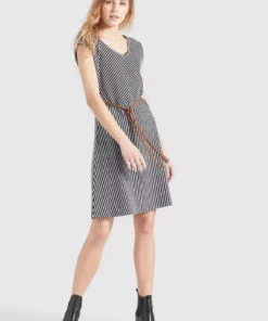 Khujo LEIFA - Vestido Informal - Dunkelblau-weiß Gestreift, Mujer -Tienda de ventas KHUJO 8d57322fc91245dca265a36fc523bc65