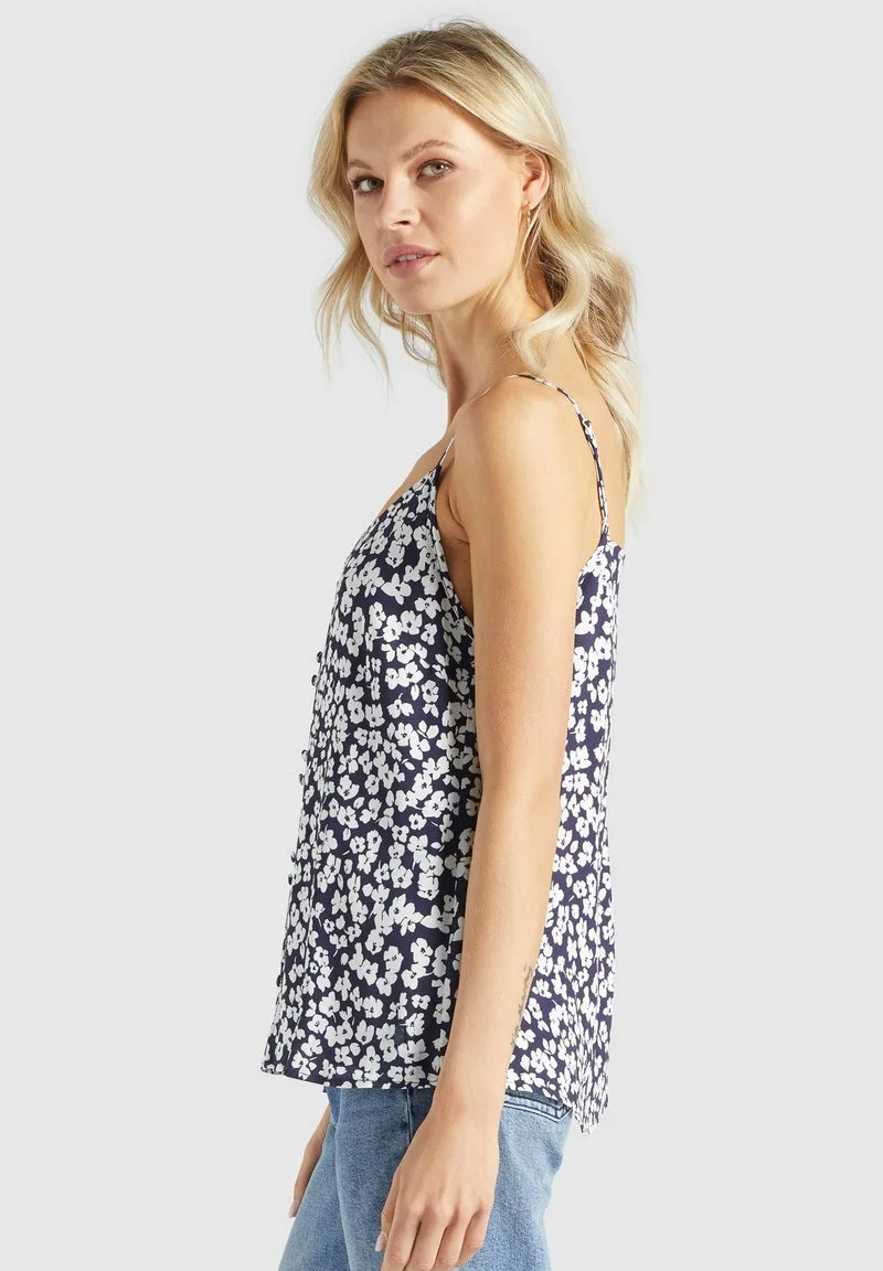 Khujo ELLEN - Blusa - Dunkelblau Weiß Geblümt, Mujer 6 Khujo ELLEN - Blusa - Dunkelblau Weiß Geblümt, Mujer - Imagen 6