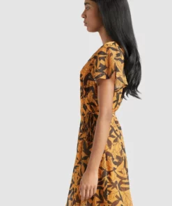 Khujo VARVARA - Vestido Informal - Orange/black, Mujer -Tienda de ventas KHUJO 8f16a140994540e68f217c94423cba8f