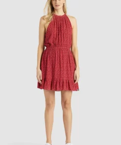 Khujo KELSA - Vestido Informal - Rot Geblümt, Mujer -Tienda de ventas KHUJO 8fa03e25941346139dd7f41080004752