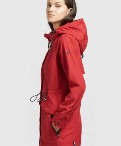 Khujo FELINA - Impermeable - Rot, Mujer -Tienda de ventas KHUJO 91bfbb93487f4bf1b56b1ff626716d30