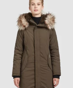 Khujo TAIPA - Abrigo De Invierno - Khaki, Mujer
